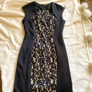 Ronni Nicole Black and Cream Dress